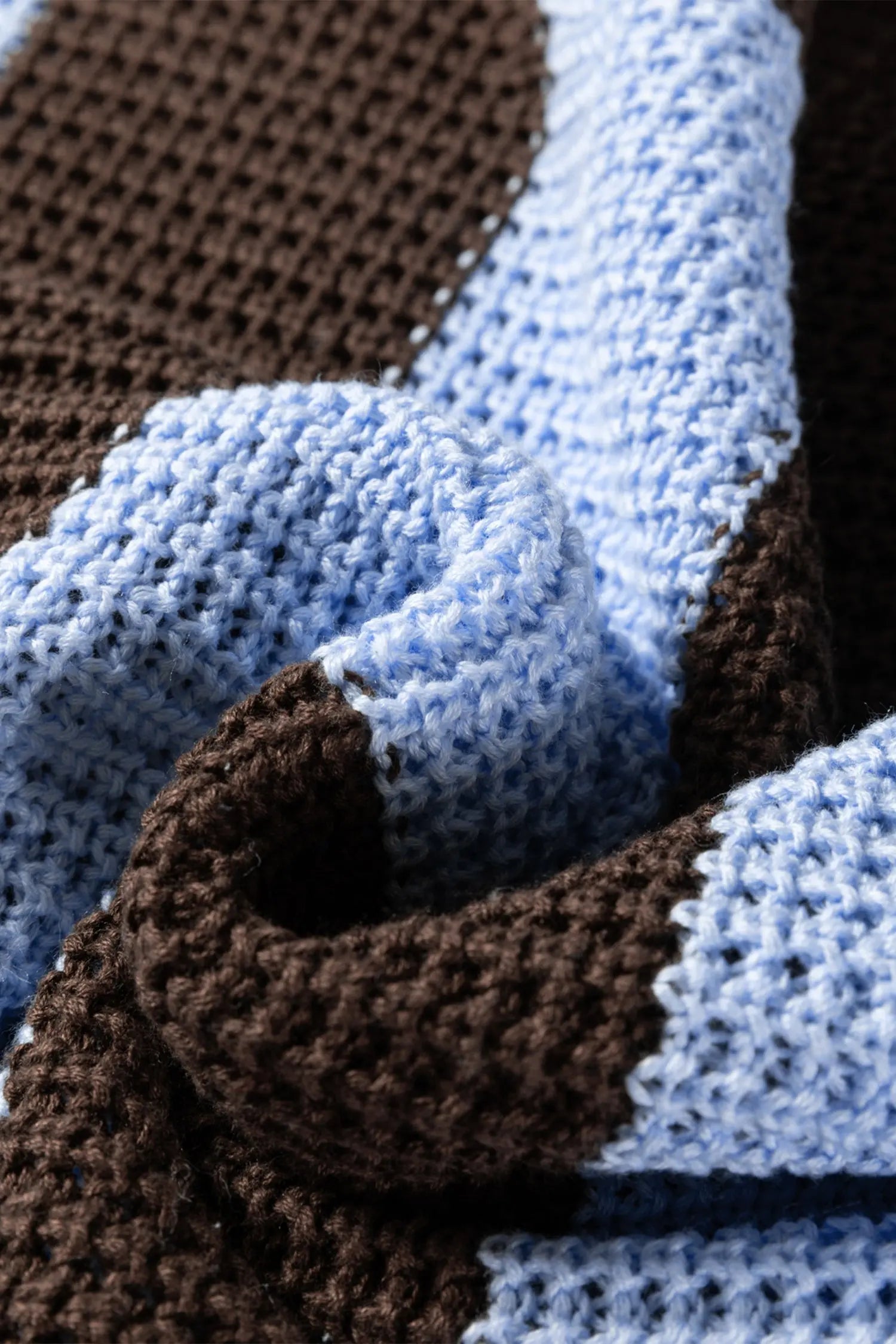 Myosotis Striped Color Block Thermal Textured Knit Drop Shoulder Sweater Dear-Lover Dropshipping