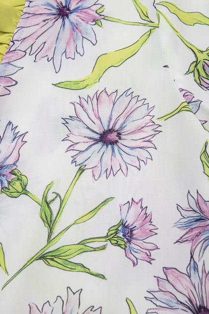 Daisy Days Ruffle Peplum Blouse – Pastel Bloom Edition