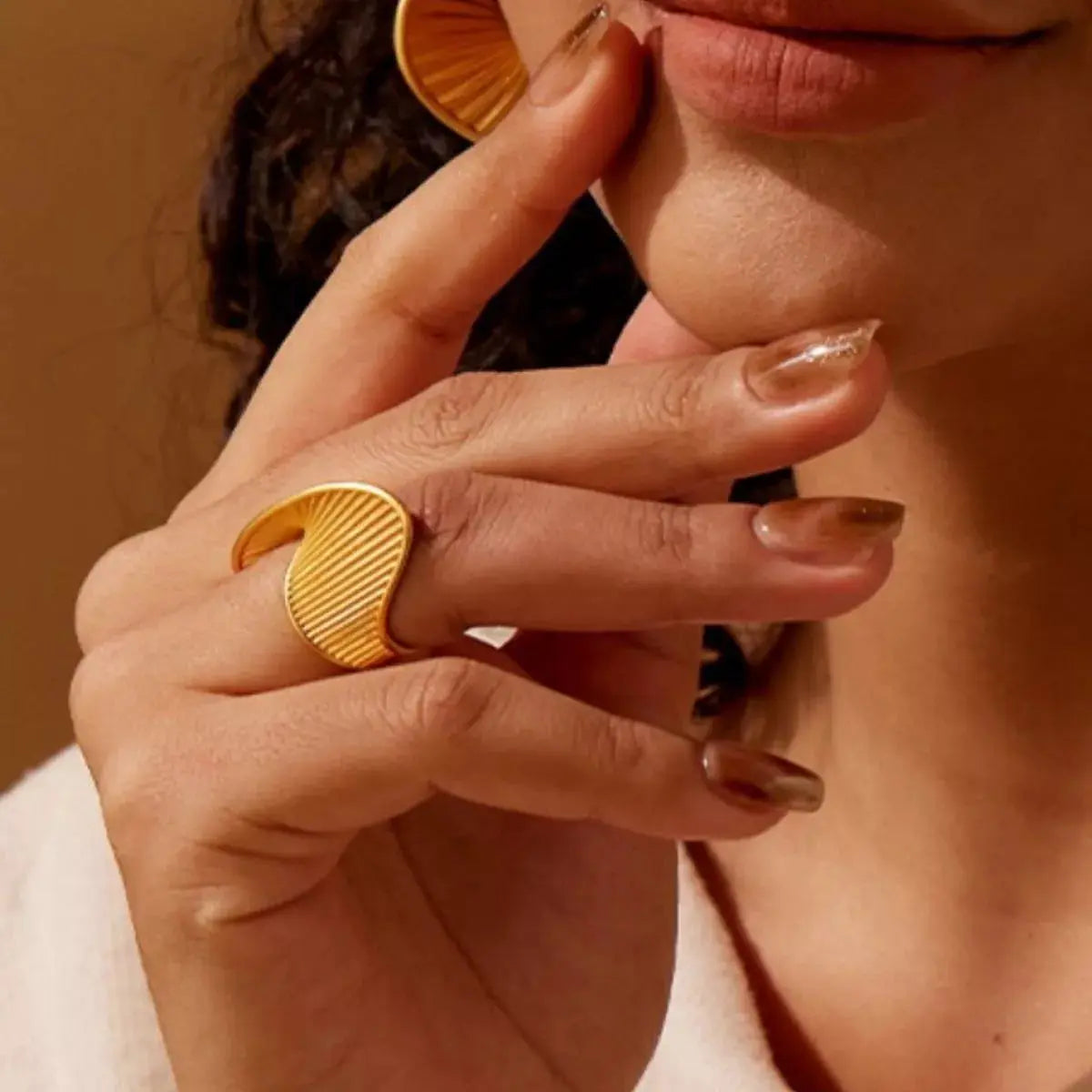 Irregular Twisted Texture Ring Simply Love