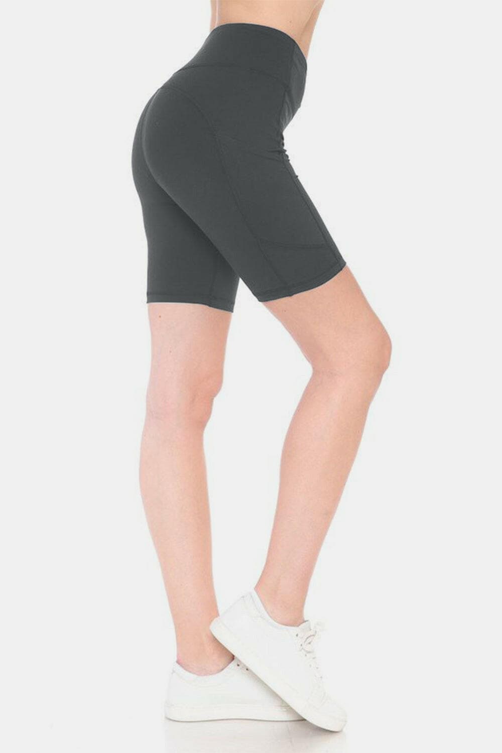 Leggings Depot Full Size High Waist Active Shorts.