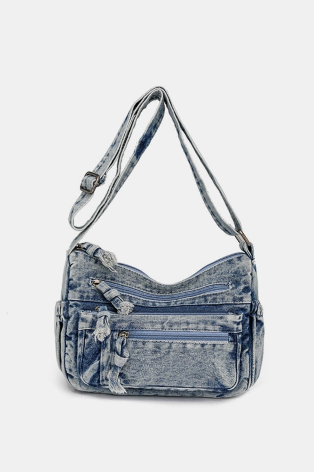 Denim crossbody bag - adjustable strap