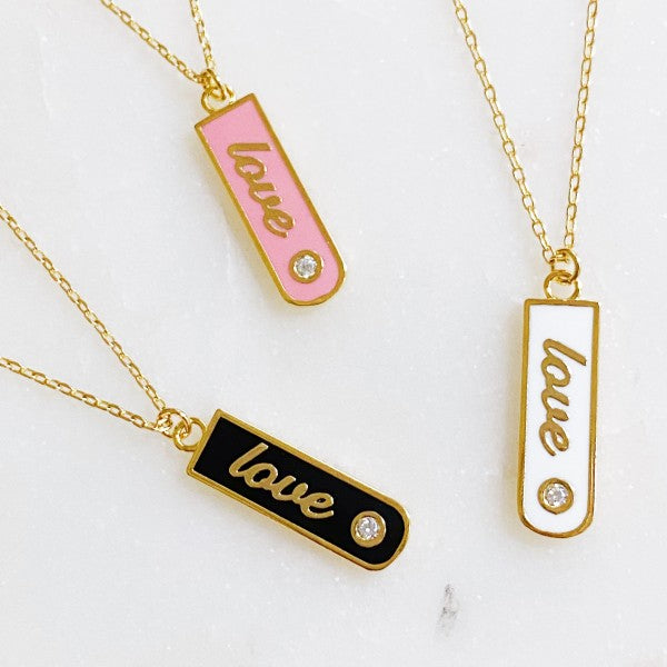 Love Drop Bar Necklace Coco’s Tee Boutique