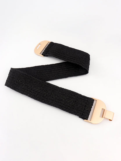 Alloy Buckle Elastic Belt.