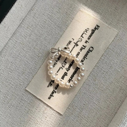 Bow Pearl Beaded Ring Simply Love