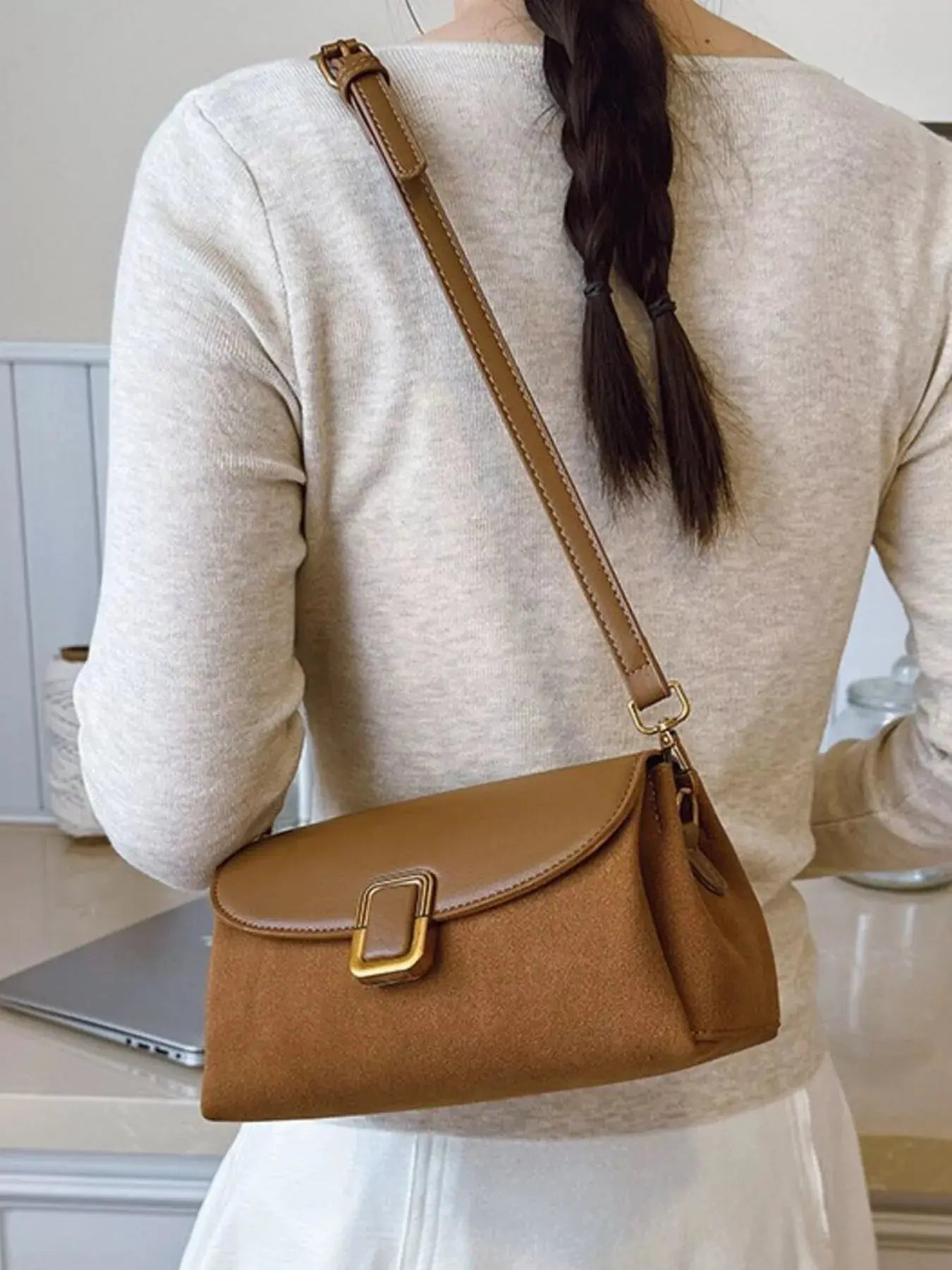 Buckle Flap Crossbody Bag Simply Love