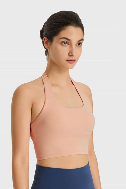 Breathable Halter Neck Sports Bra.