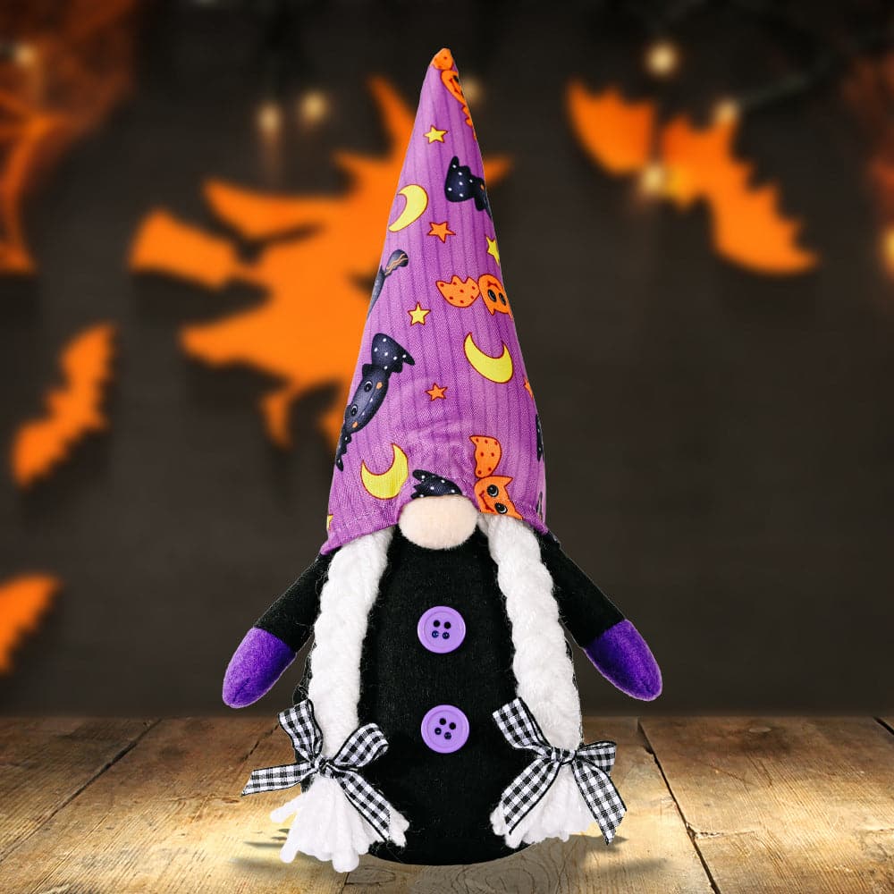 Whimsical pointed hat gnome decoration