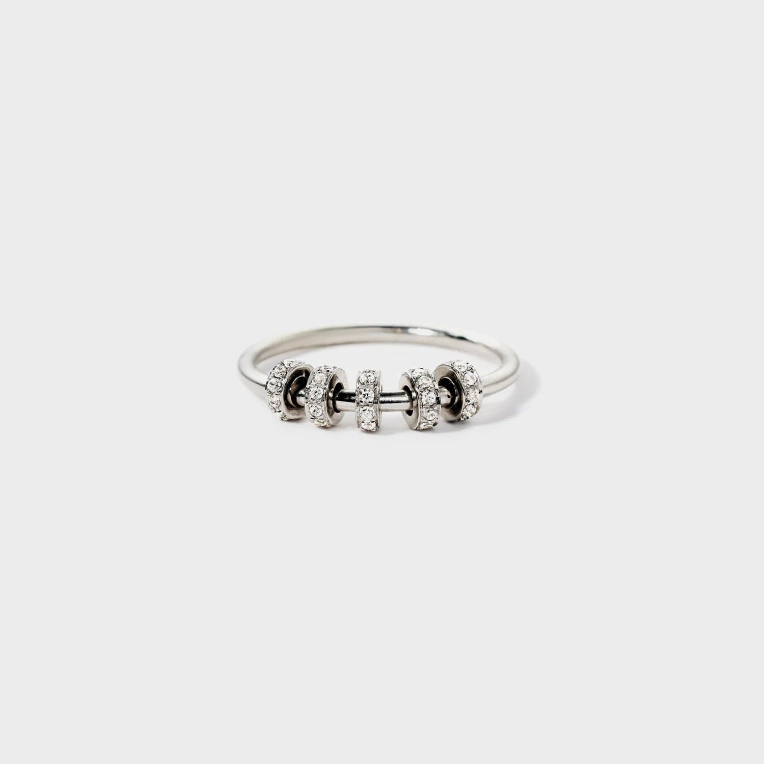 Inlaid Zircon 925 Sterling Silver Ring.