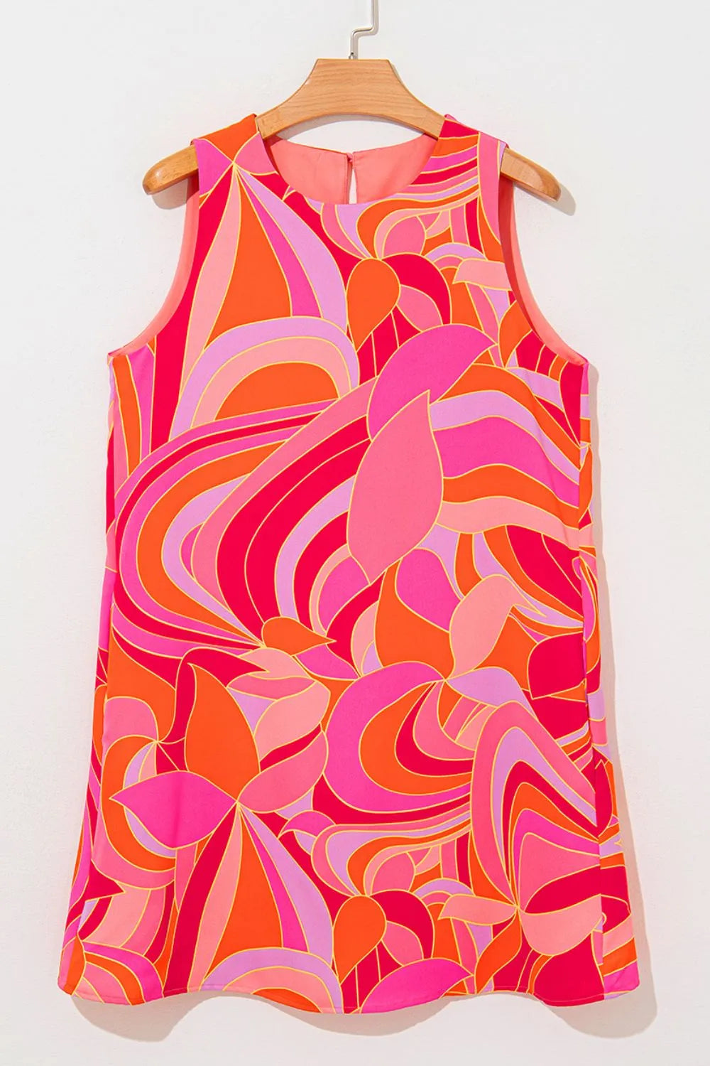 Abstract Floral Print Sleeveless Shift Mini Dress - Product image 7 by Simply Love