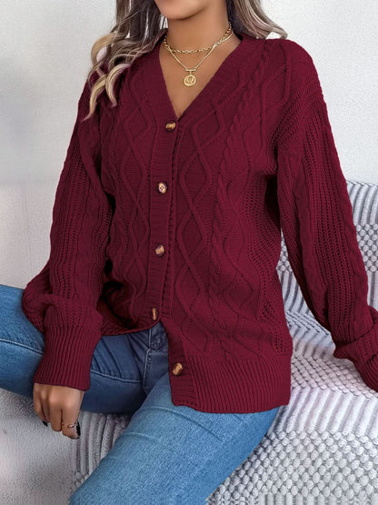 Cozy button detail cardigan