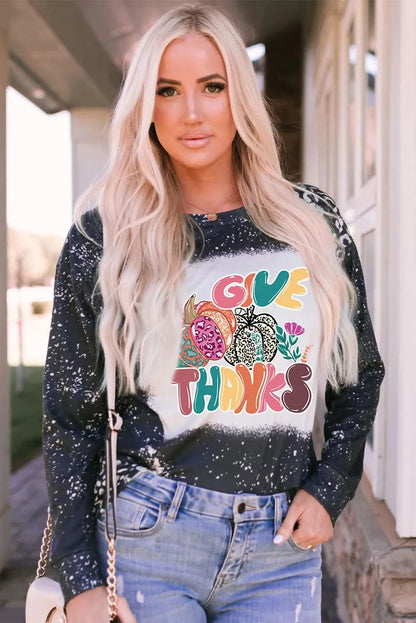 Festive pumpkin design long sleeve tee