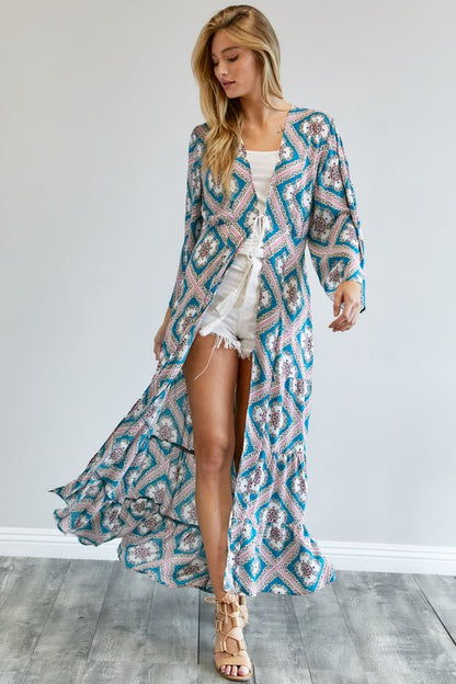 Bohemian Printed Kimono Jacket