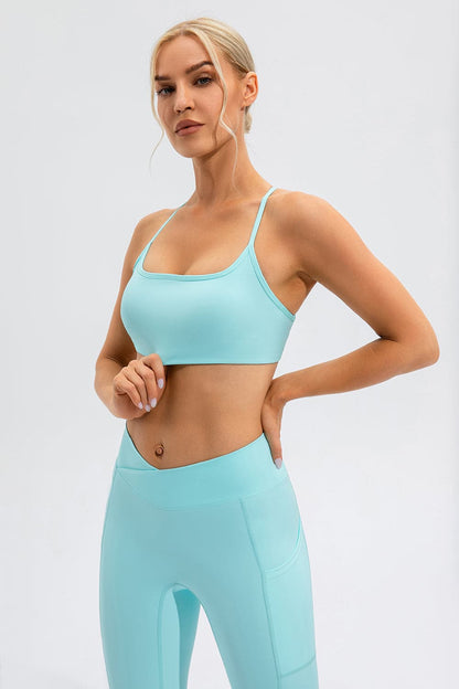 Crisscross Spaghetti Strap Active Cami.