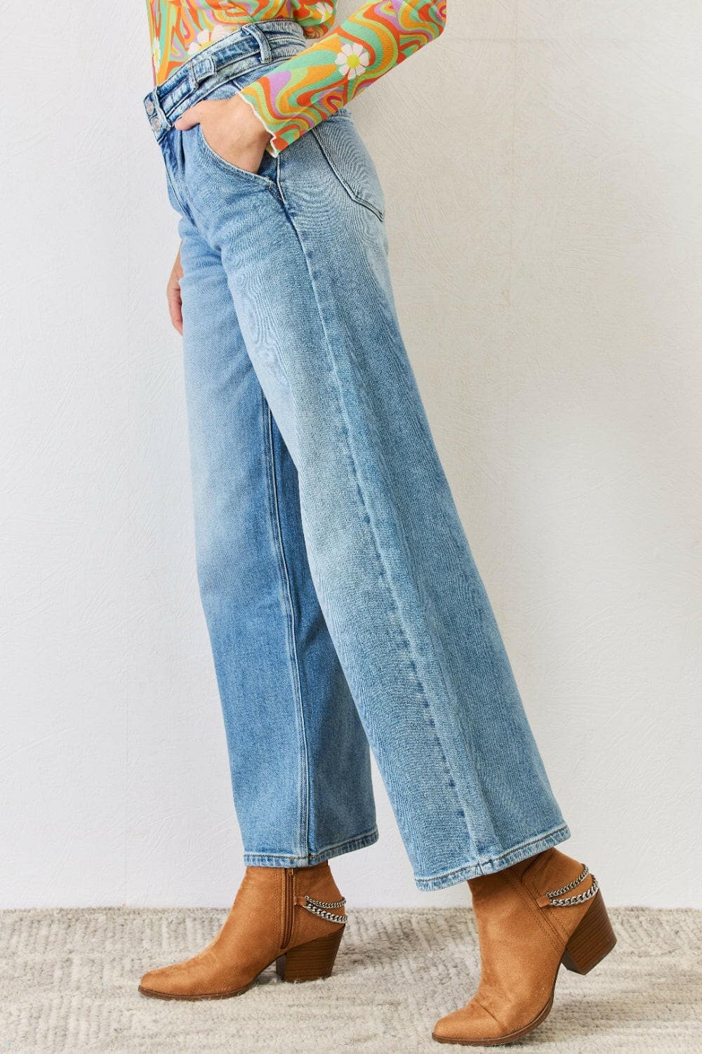 Kancan High Waist Wide Leg Jeans.