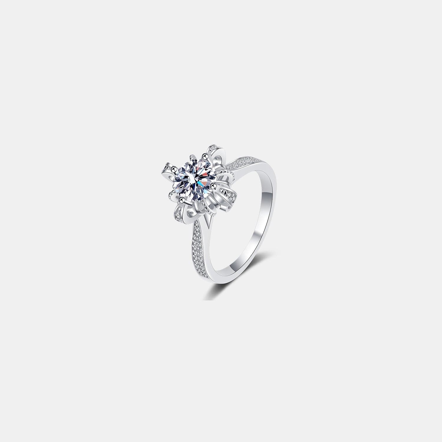 1 Carat Moissanite 925 Sterling Silver Ring.