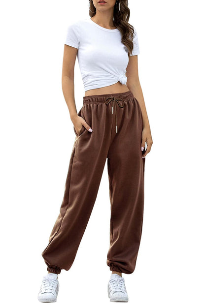 Comfy pocketed joggers with an elastic waistband