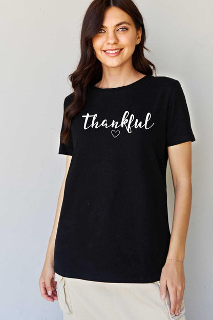 Simply Love Full Size THANKFUL Graphic T-Shirt.