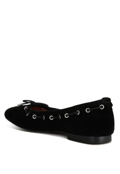 Sparrow micro suede ballerinas