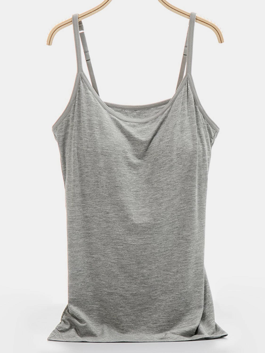 Scoop Neck Adjustable Strap Cami.