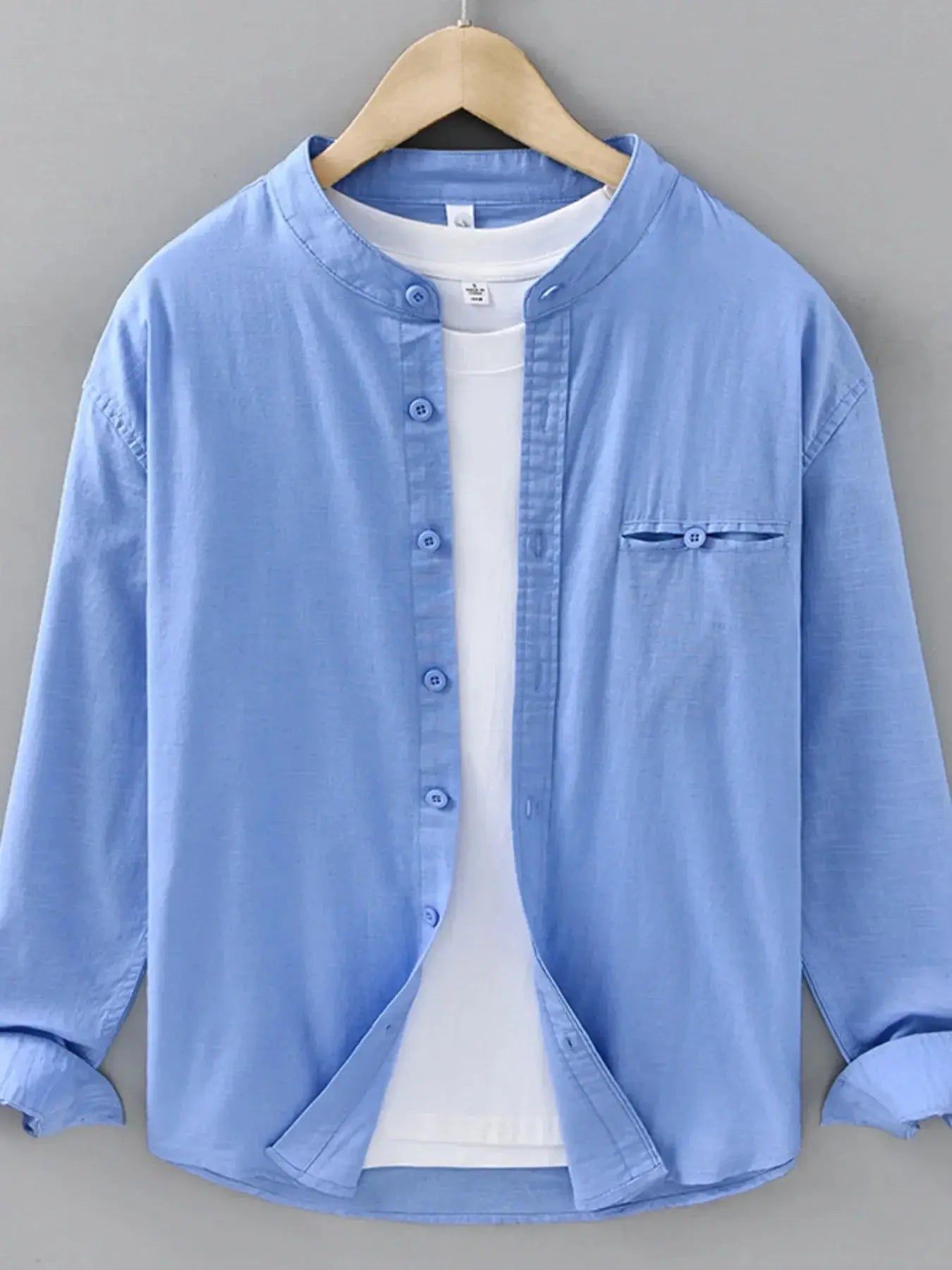 Men's Plus Size Casual Button Up Long Sleeve Shirt Simply Love