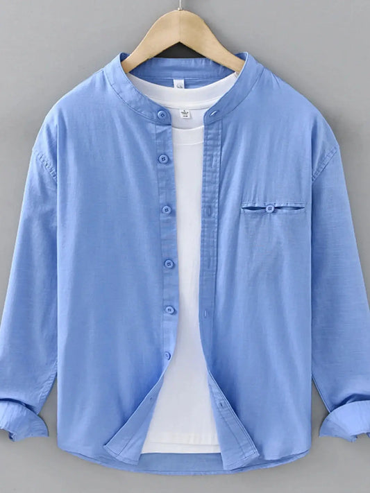 Men's Plus Size Casual Button Up Long Sleeve Shirt Simply Love