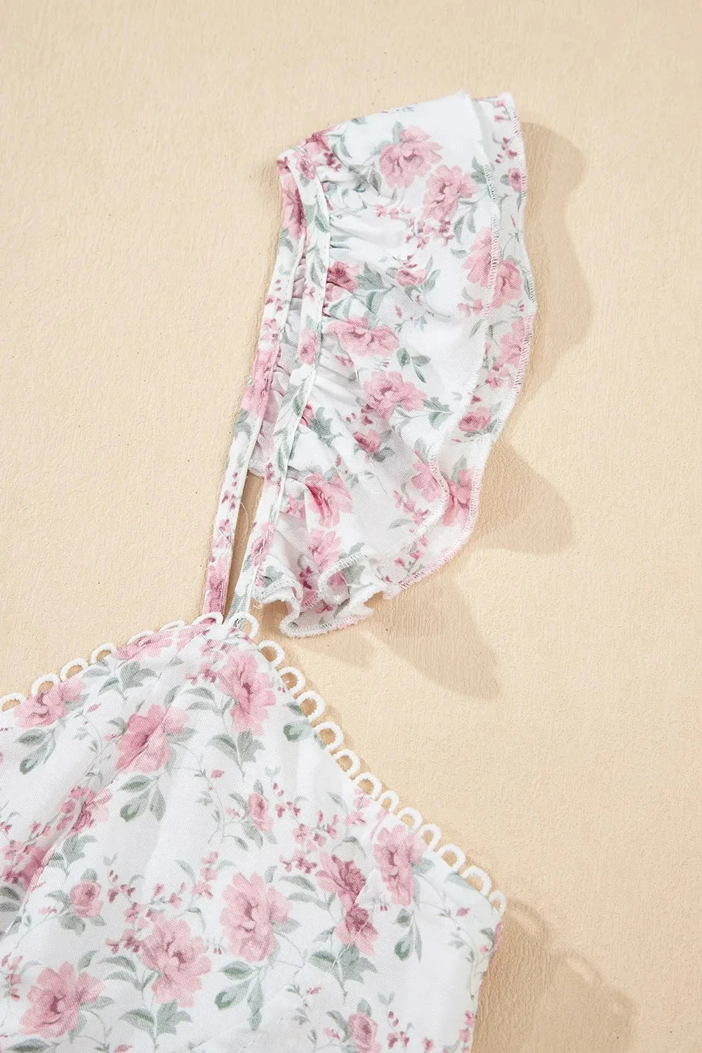 Floral Flutter Peplum Tank Top Simply Love