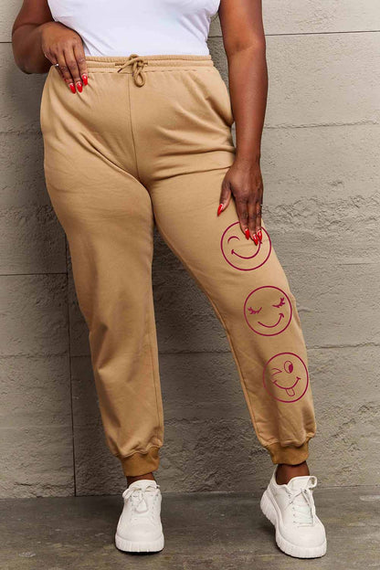 Simply Love Full Size Emoji Graphic Sweatpants.