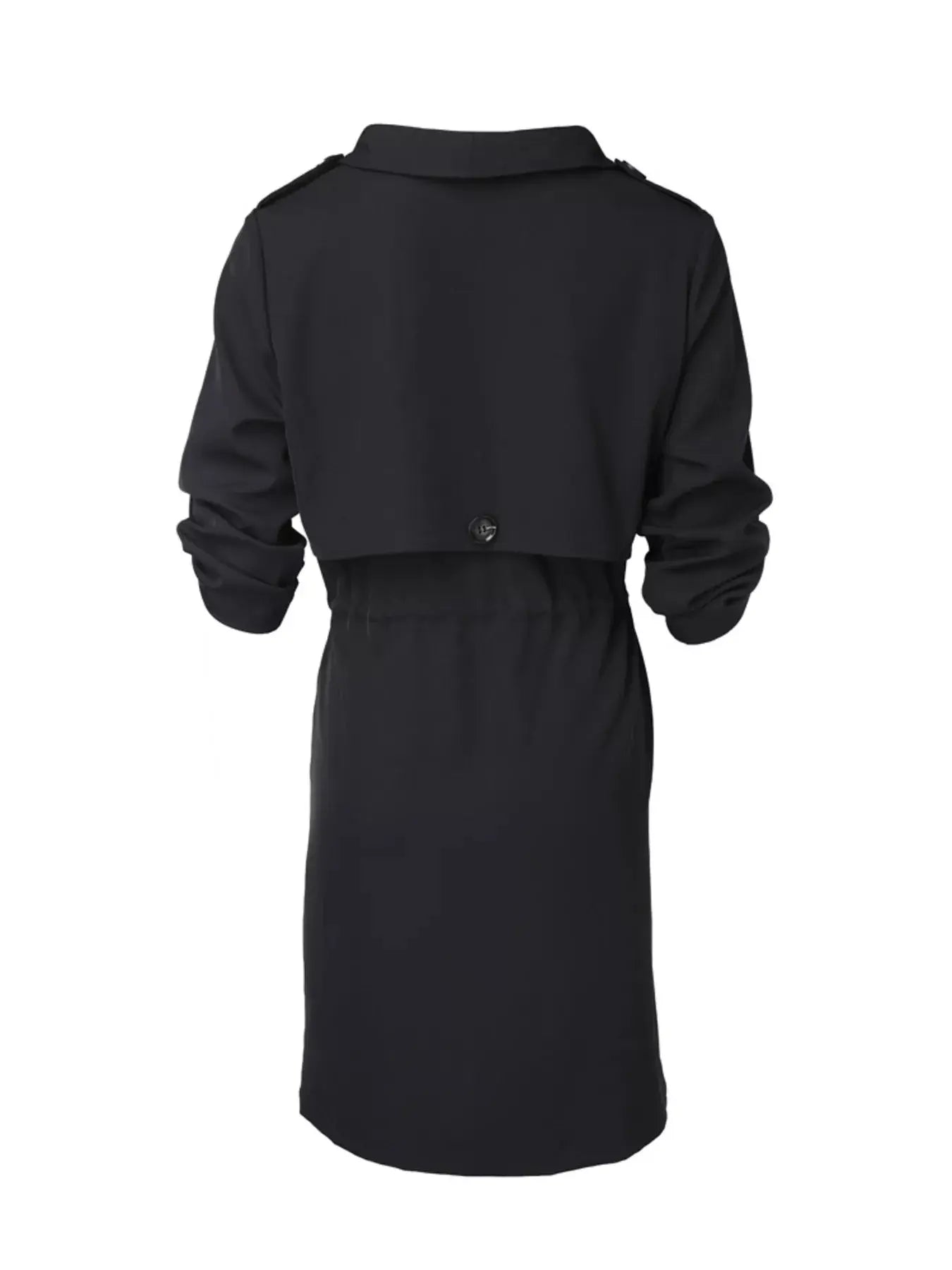 Drape Collar Lightweight Trench Coat Simply Love