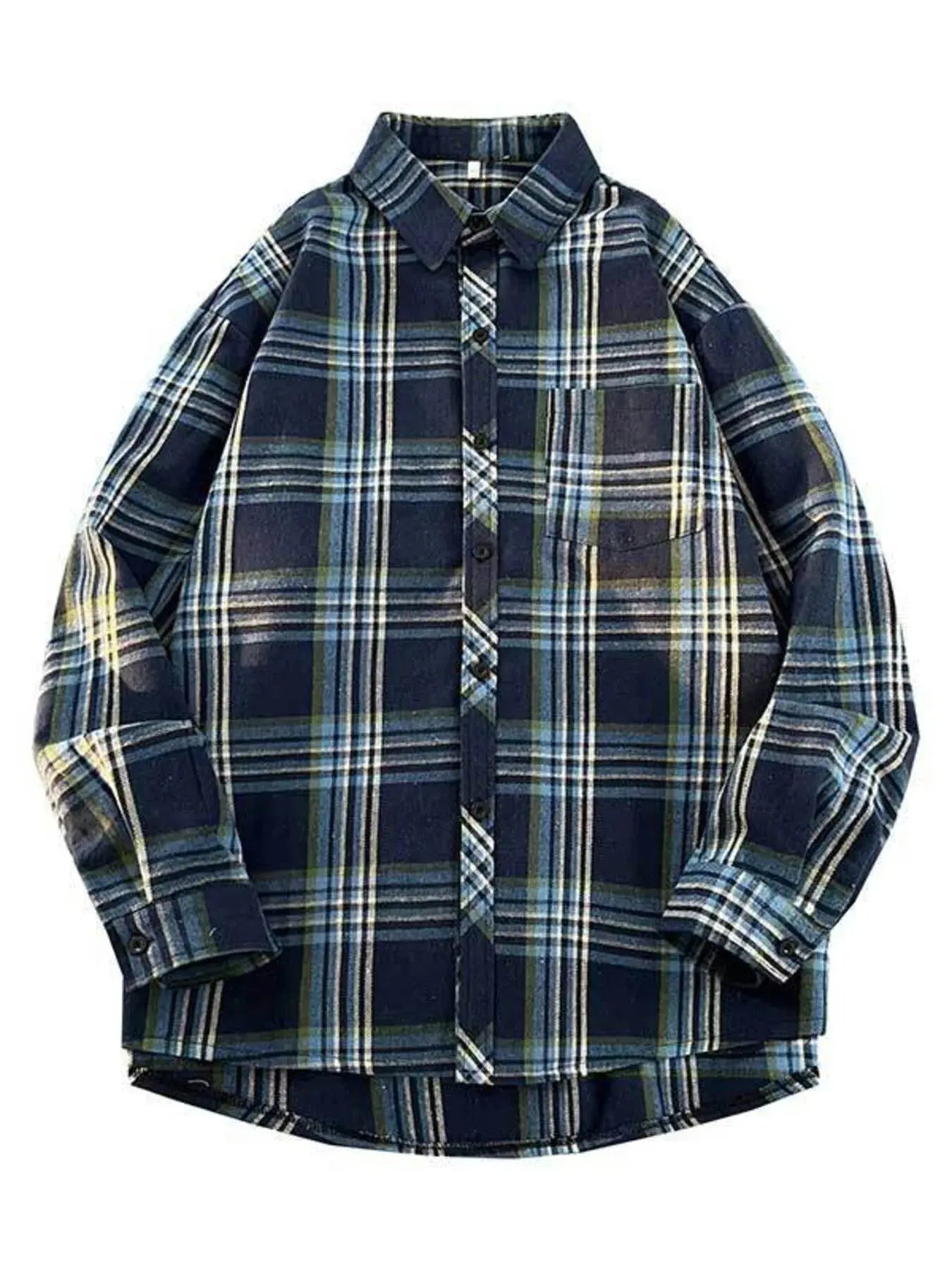Men's Full Size Vintage Plaid Button Up Shirt Plus Size Simply Love