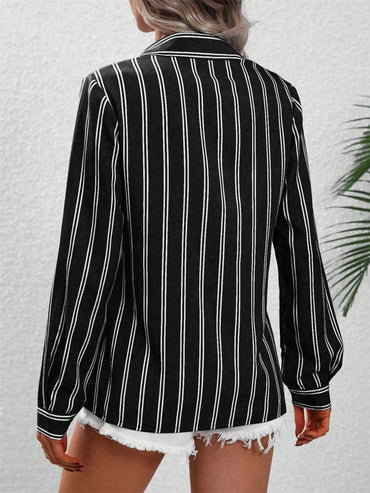 Chic Striped Long Sleeve Shirt