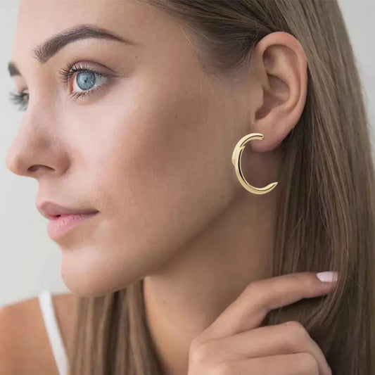 Chunky C-Hoop Earrings Simply Love