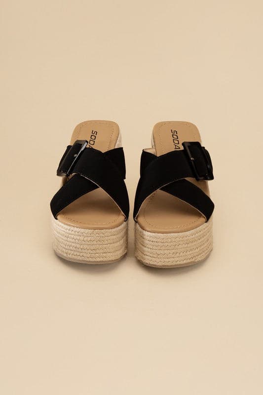 Manta Espadrille Platform Slides.