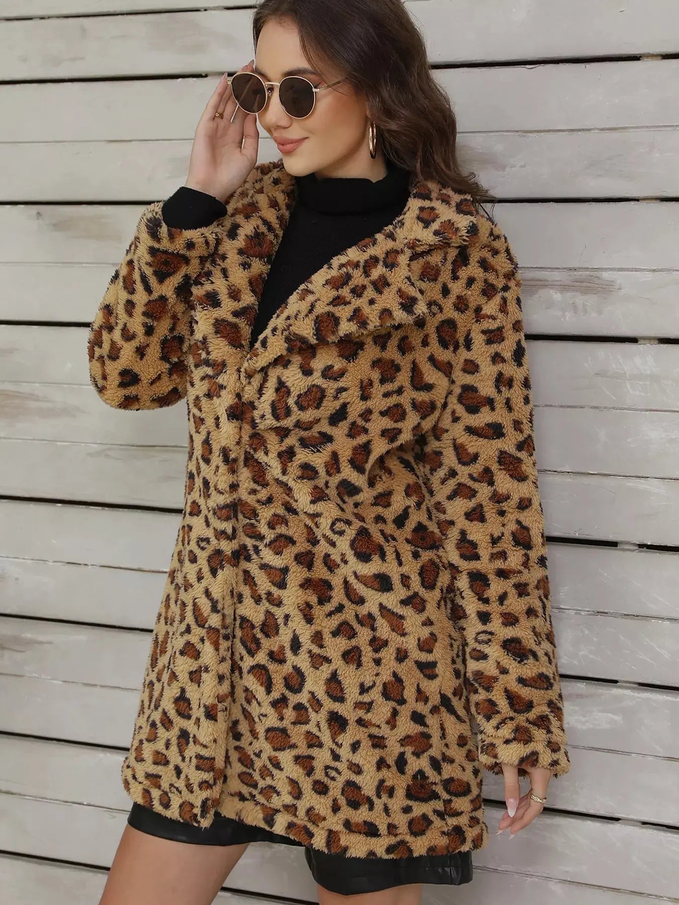 Leopard Fuzzy Teddy Coat Simply Love