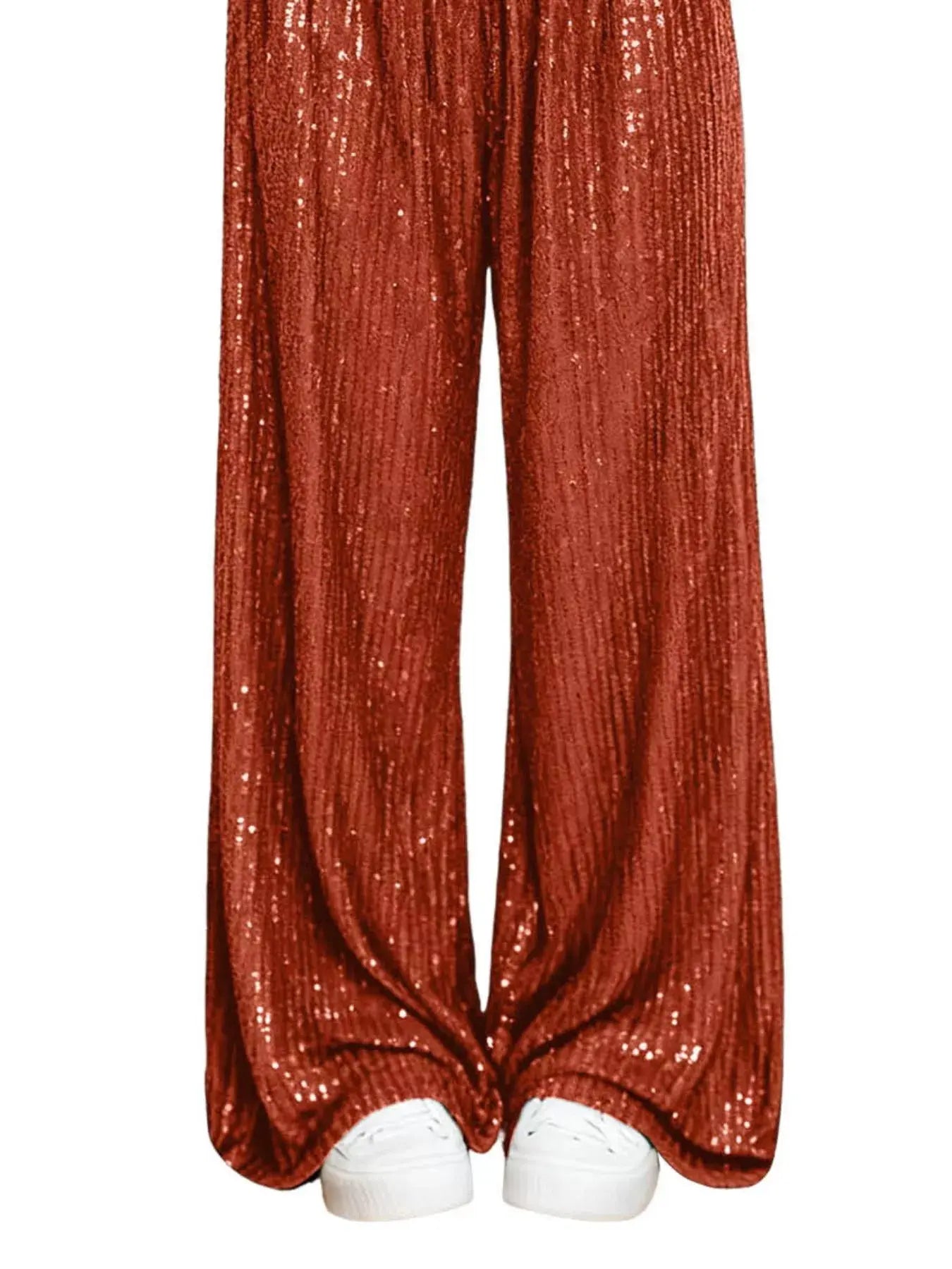Sequin Wide-Leg Pants Simply Love