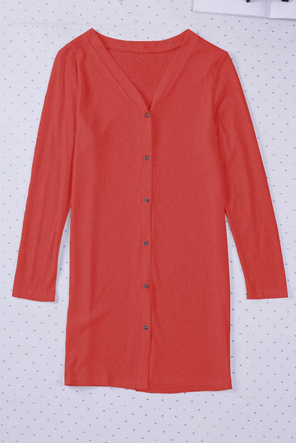 Button Up Long Sleeve Cover Up.