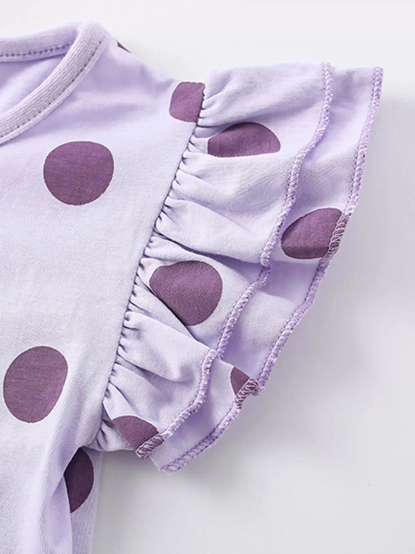 Children's Polka Dot Ruffle Sleeve Top & Shorts Set Simply Love