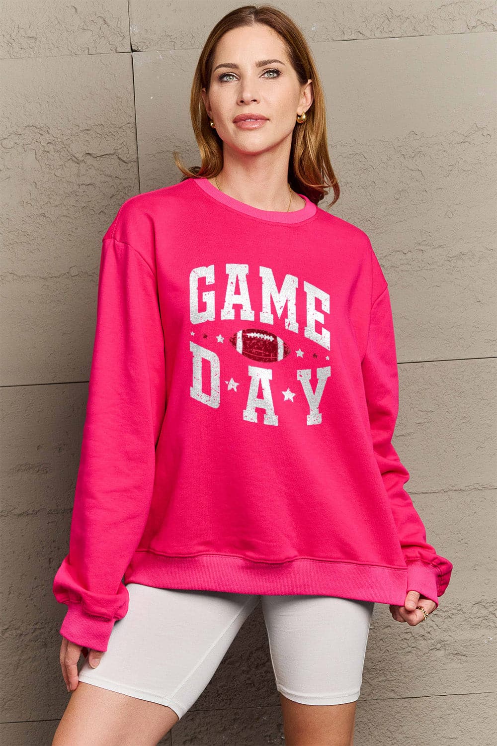 Simply Love Full Size GAME DAY Graphic Sweatshirt.