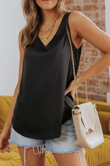 Simply Love: V-Neck Tank, Wide Straps