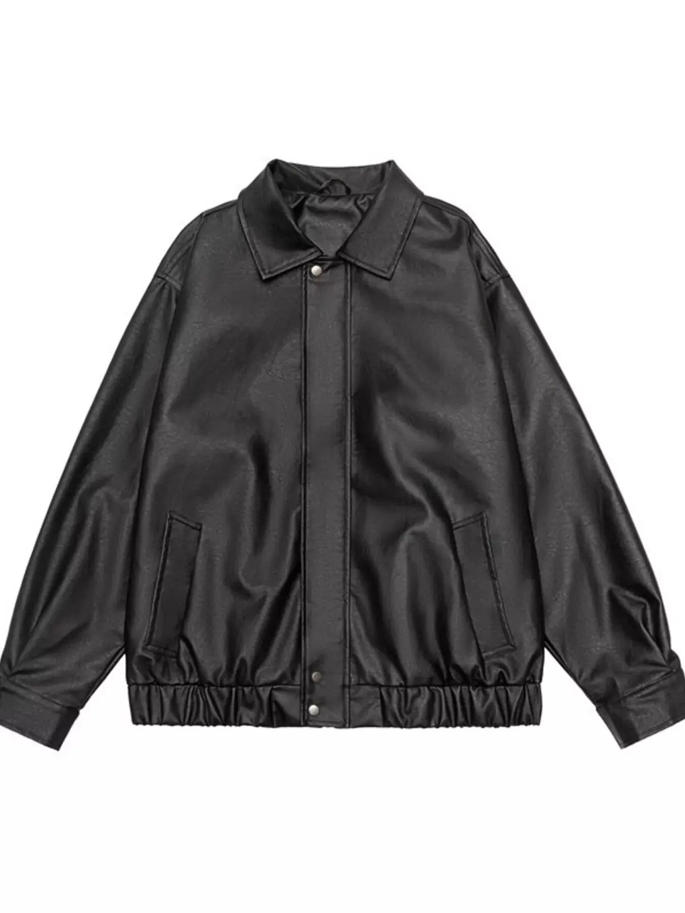 Men's Plus Size Classic Faux Leather Jacket Simply Love