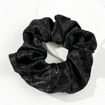 Chic trio of elastic polyester hair scrunchies