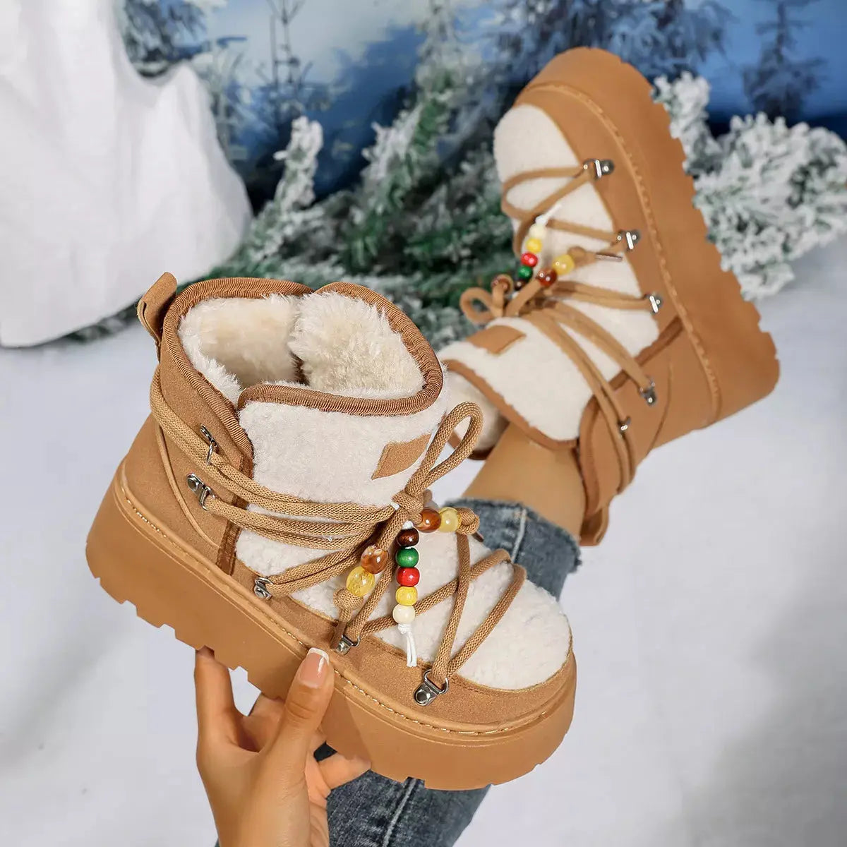 Lace-Up Platform Winter Boots Simply Love