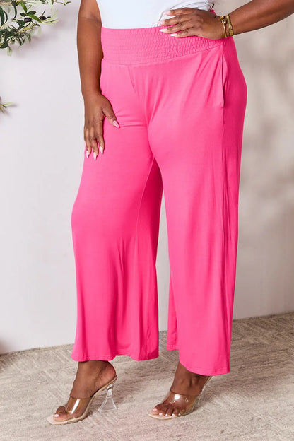 ShopBasicbae: Smocked Wide Leg Pants