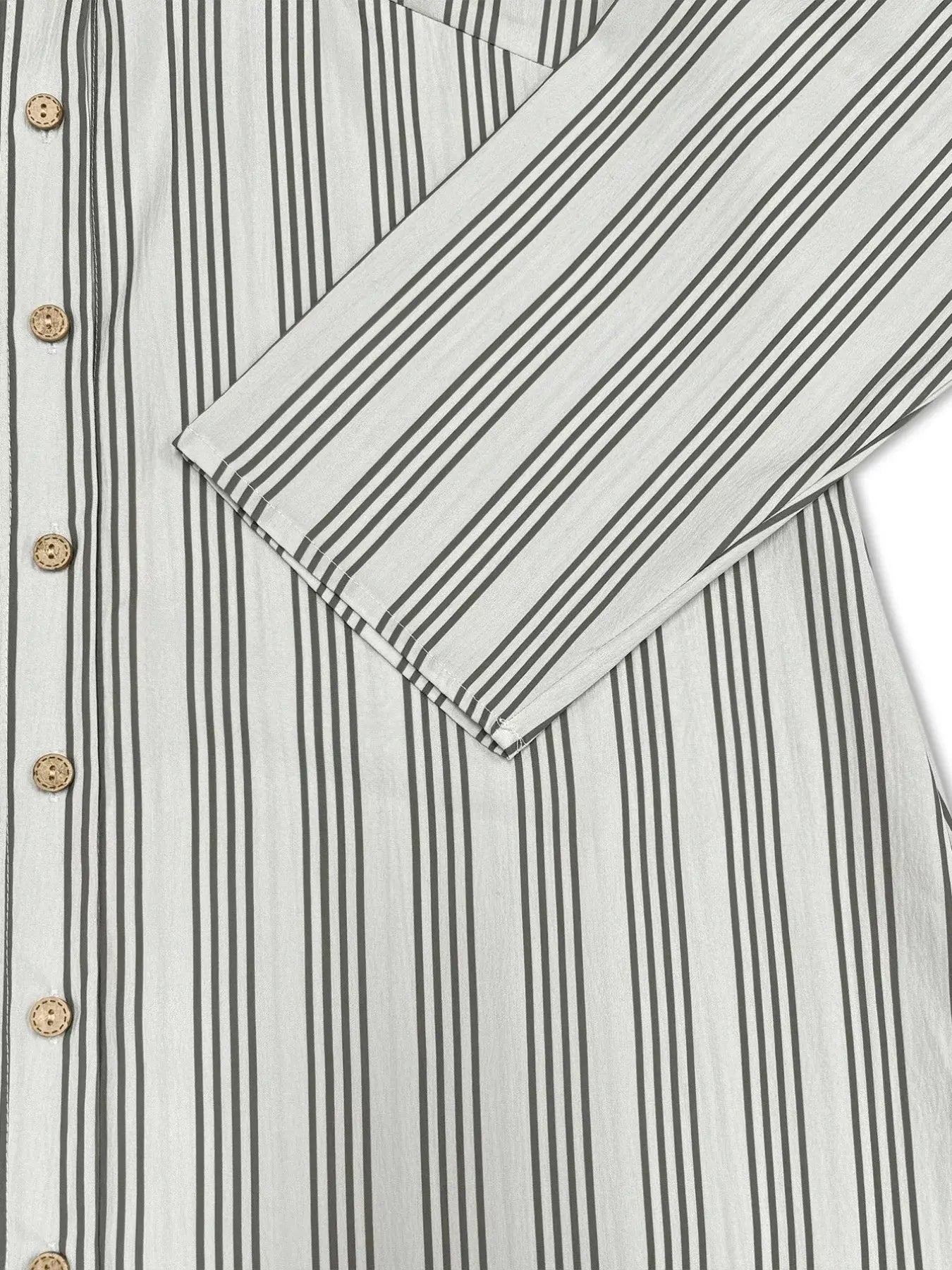 Plus Size Striped Button Front Midi Dress Simply Love