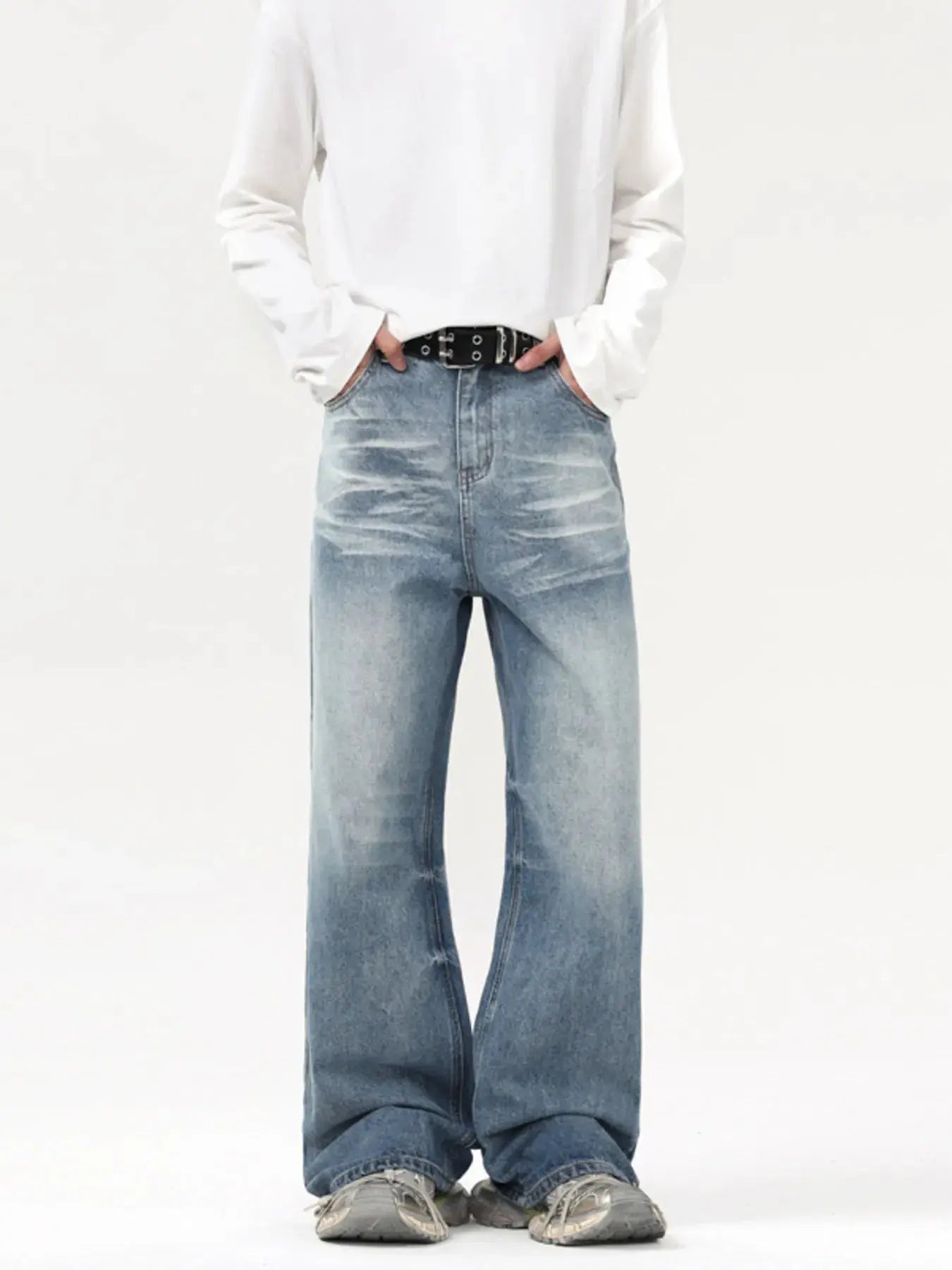 Men's Wash Wide Leg Jeans Simply Love