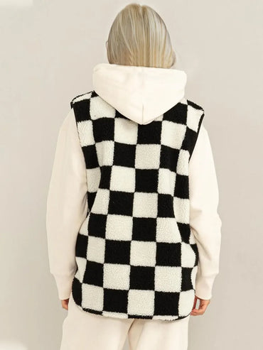 Double Take: Checkered Zip Vest