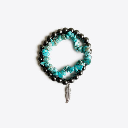 Turquoise Alloy Bracelet.