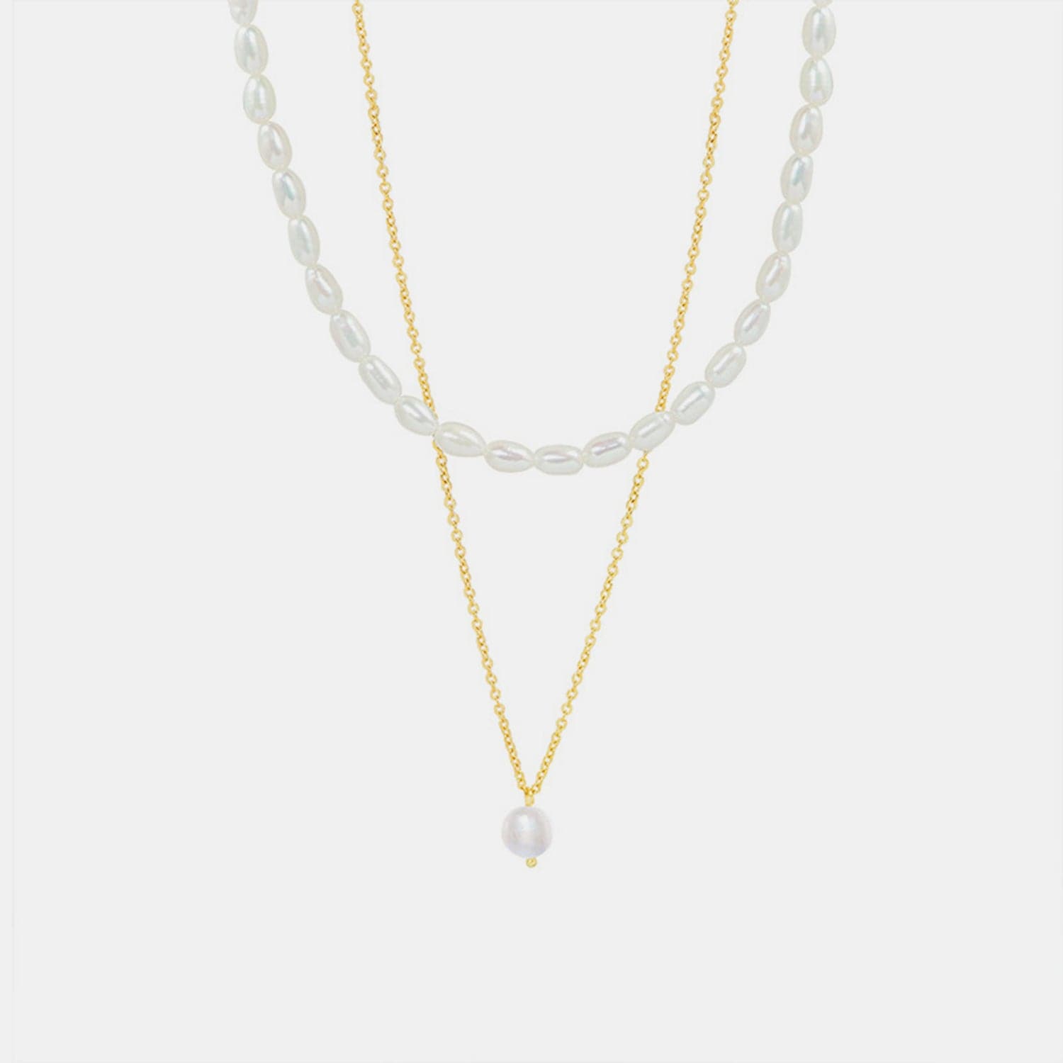 Double-Layered Freshwater Pearl Necklace.