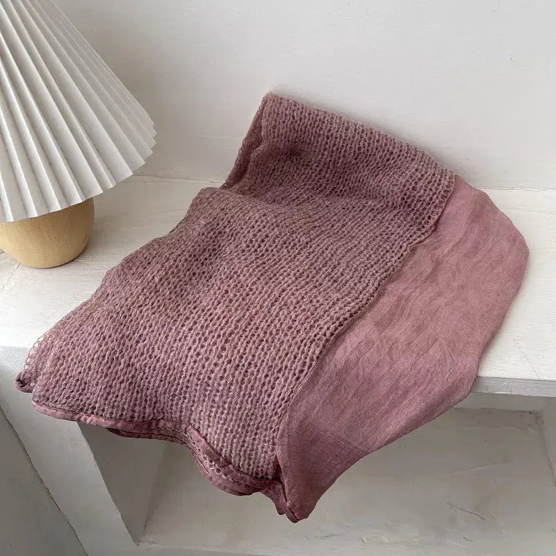 Lightweight Knitted Scarf with Dyed Edges Simply Love