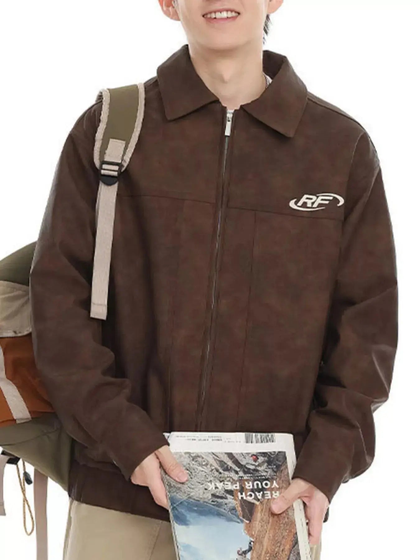 Men's Plus Size Wash Zip-Up Jacket Simply Love