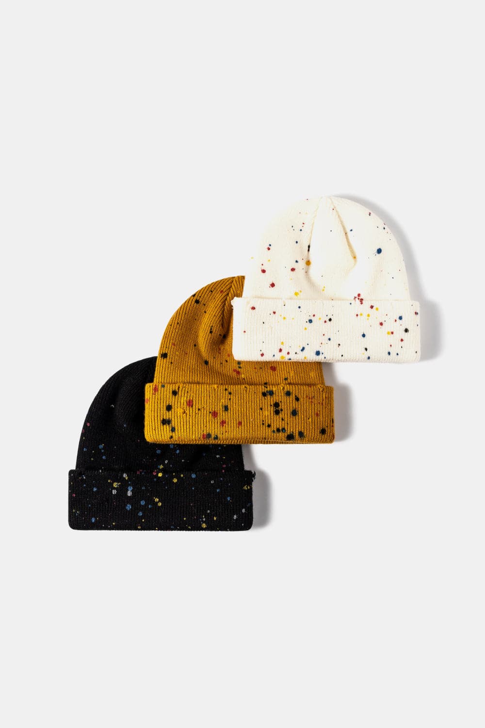 Confetti Rib-Knit Cuff Beanie.